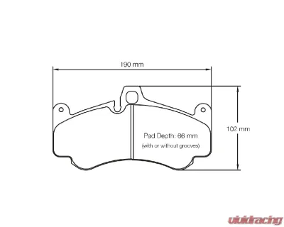 Pagid Racing RS 14 Brake Pad w/ 18.0mm Pad Thickness Porsche 996 | 997 | 987 2002-2012 - 2707 14