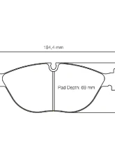 Pagid Racing RSL 29 Front Brake Pad w/ 20.0mm Thickness Audi | BMW | Mercedes-Benz | Volkswagen 2000+                                     - 2830 29 - Image 2