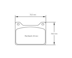 Pagid Racing R1 Compound Brake Pad w/ 12.5mm Thickness Wilwood Powerlite