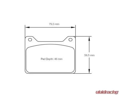 Pagid Racing R1 Compound Brake Pad w/ 12.5mm Thickness Wilwood Powerlite - 2905 R01