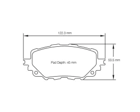 Pagid Racing R1 Compound Front Brake Pad w/ 14.5mm Thickness Mazda MX-5 Miata ND 2016+
