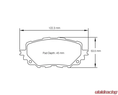 Pagid Racing R1 Compound Front Brake Pad w/ 14.5mm Thickness Mazda MX-5 Miata ND 2016+ - 3830 R01