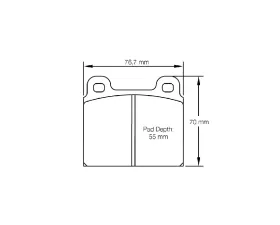 Pagid Racing Brake Pad w/ 19.0mm Thickness Porsche 908/01 | 911 S 1968-1983