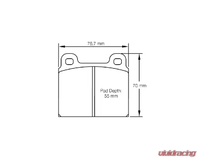 Pagid Racing Brake Pad w/ 19.0mm Thickness Porsche 908/01 | 911 S 1968-1983 - 4503 44