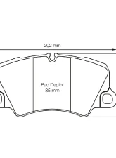 Pagid Racing RSL 1 Front Brake Pad w/ 15.3mm Thickness Ferrari 458 Speciale | 488 Pista | F8 Tributo 2013+                                     - 4580 RSL1 - Image 2