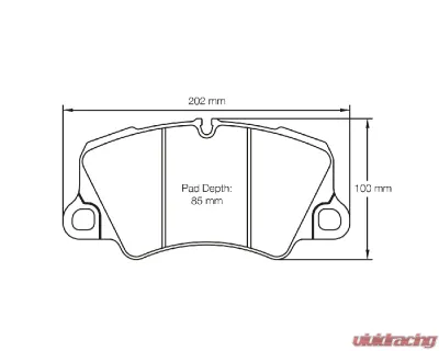 Pagid Racing RSL 1 Front Brake Pad w/ 15.3mm Thickness Ferrari 458 Speciale | 488 Pista | F8 Tributo 2013+ - 4580 RSL1
