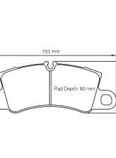 Pagid Racing RSC 1 Rear Brake Pad w/ 15.0mm Thickness Ferrari 458 Speciale | 488 Pista | F8 Tributo 2013+                                     - 4581 RSC1 - Image 2