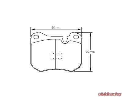 Pagid Racing RSH 29E Front Brake Pad w/ 15.0mm Thickness BMW | Ferrari | Lamborghini 1967-1991 - 4703 H29E