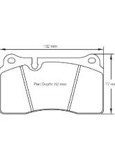 Pagid Racing RSC 2 Rear Brake Pad w/ 16.3mm Thickness Chevrolet | Dodge | Ferrari | Lamborghini 2002+                                     - 4906 RSC2 - Image 2