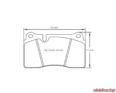 Pagid Racing RSC 2 Rear Brake Pad w/ 16.3mm Thickness Chevrolet | Dodge | Ferrari | Lamborghini 2002+ - 4906 RSC2