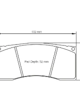 Pagid Racing RST 1 Brake Pad w/ 16.0mm Thickness Alcon CAR68 (4423) | PNR4423x600 Calipers                                     - 4912 RST1 - Image 2