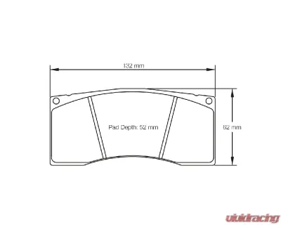 Pagid Racing RST 1 Brake Pad w/ 16.0mm Thickness Alcon CAR68 (4423) | PNR4423x600 Calipers - 4912 RST1