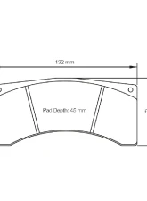 Pagid Racing RST 1 Brake Pad w/ 15.0mm Thickness Alcon CAR23 (4423x650) | PNR4423x650                                     - 4916 RST1 - Image 2