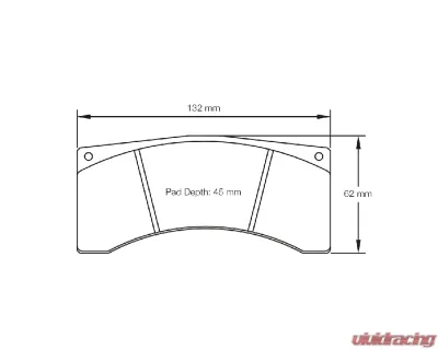 Pagid Racing RST 1 Brake Pad w/ 15.0mm Thickness Alcon CAR23 (4423x650) | PNR4423x650 - 4916 RST1