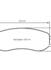 Pagid Racing RST 5 Front Brake Pad w/ 28.0mm Thickness Porsche 991 GT3 Cup | Cayman GT4 2013+                                     - 4928 RST5 - Image 2
