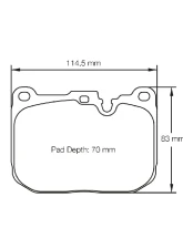 Pagid Racing RSL 1 Front Brake Pad w/ 17.5mm Thickness BMW Alpina B3 | M-Series 2007+                                     - 4931 RSL1 - Image 2