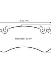 Pagid Racing RSC 2 Front Brake Pad w/ 17.6mm Thickness Audi S6 | S7 | Lamborghini Aventador LP700-4 2011+                                     - 4937 RSC2 - Image 2