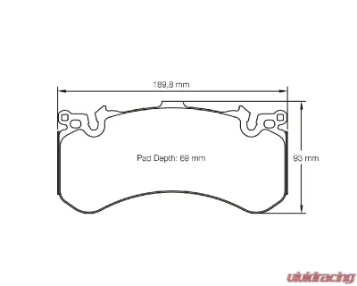 Pagid Racing RSC 2 Front Brake Pad w/ 17.6mm Thickness Audi S6 | S7 | Lamborghini Aventador LP700-4 2011+ - 4937 RSC2