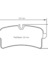 Pagid Racing RSC 1 Rear Brake Pad w/ 17.0mm Thickness Audi RS6 C7 | S6 | S7 2012+                                     - 4938 RSC1 - Image 2