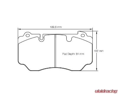 Pagid Racing RSC 2 Front Brake Pad w/ 16.2mm Thickness Aston Martin DB9 | Vanquish | Vantage V12S 2004+ - 4941 RSC2