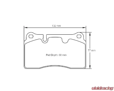 Pagid Racing RSC 1 Ceramic Rear Brake Pad w/ 16.0mm Thickness Aston Martin DB9 | Vanquish | Vantage V12S 2004+ - 4943 RSC1