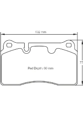 Pagid Racing RSC 2 Ceramic Rear Brake Pad w/ 16.0mm Thickness Aston Martin DB9 | Vanquish | Vantage V12S 2004+                                     - 4943 RSC2 - Image 2