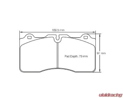 Pagid Racing RSC 1 Front Brake Pad w/ 18.9mm Nissan R35 GTR 2008+ - 4945 RSC1