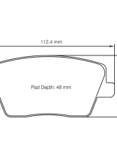 Pagid Racing RSL 2 Rear Brake Pad w/ 16.0mm Thickness Hyundai i30 N | Veloster B | Kia Pro Ceed 2013+                                     - 7035 RSL2 - Image 2