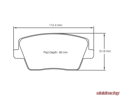 Pagid Racing RSL 2 Rear Brake Pad w/ 16.0mm Thickness Hyundai i30 N | Veloster B | Kia Pro Ceed 2013+ - 7035 RSL2