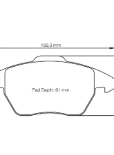 Pagid Racing RSL 29 Front Brake Pad w/ 20.0mm Thickness Audi A1 | A3 | TT | Volkswagen Golf | Polo 2004+                                     - 8001 29 - Image 2