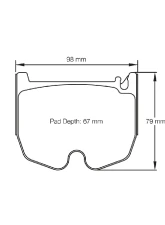 Pagid Racing RSL 29 Front Brake Pad w/ 17.4mm Mercedes-Benz E55 AMG | SL 65 AMG | SLR 2002-2012                                     - 8027 29 - Image 2