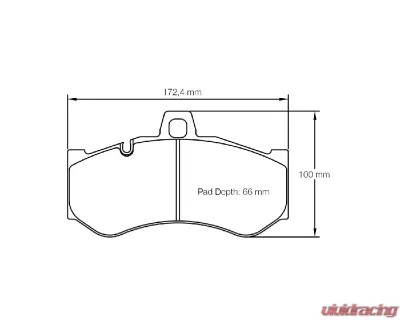 Pagid Racing Brake Pad w/ 18.0mm Thickness Alcon PNP4488 - 8043 29