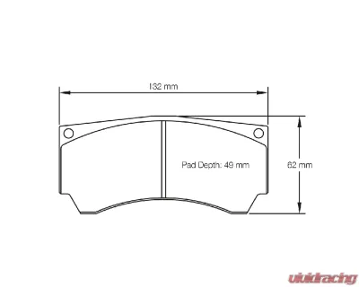 Pagid Racing RSL 29 Front Brake Pad w/ 15.0mm Thickness Peugeot 308 II 1.6 GTI 2013+ - 8050 29