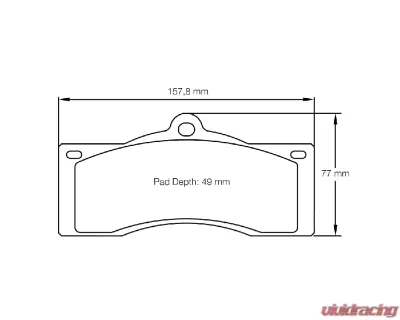 Pagid Racing RSH 29E Brake Pad w/ 14.0mm Thickness Chevrolet Camaro Z | Corvette C32 Stingray 1963-1982 - 8057 H29E
