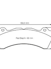 Pagid Racing RSL 29 Front Brake Pad w/ 16.8mm Thickness Brembo Caliper Ligier JS 2R 2019+                                     - 8061 29 - Image 2