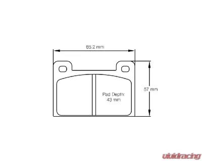 Pagid Racing RSH 42 Front Brake Pad w/ 15.0mm Thickness Wartburg 1.0 | 1.3 1966-1991 - 8067 H42