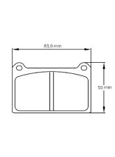 Pagid Racing RSH 29E Brake Pad w/ 15.0mm Thickness AP Racing | Brembo CP2712 D44                                     - 8068 H29E - Image 2