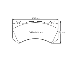 Pagid Racing RST 1 Special Build Front Brake Pad w/ 17.0mm Thickness LA Honda World TCR Pad