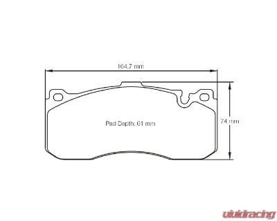 Pagid Racing RSL 29 Front Brake Pad w/ 16.7mm Thickness Alcon RC6 | Brembo M6 | XA5.71.xx 6 piston D66 - 8084 29