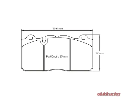 Pagid Racing RSL 1 Special Brake Pad w/ 16.0mm Thickness Brembo Ford Multimatic - 8091 RSL1 Special