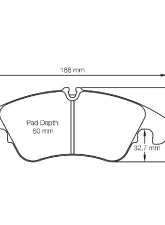 Pagid Racing RSL 19 Front Brake Pad w/ 18.5mm Thickness Audi A4 | A5 | A6 | A7 | Q5 | S4 | S5 | Ford Focus 2007+                                     - 8096 19 - Image 2