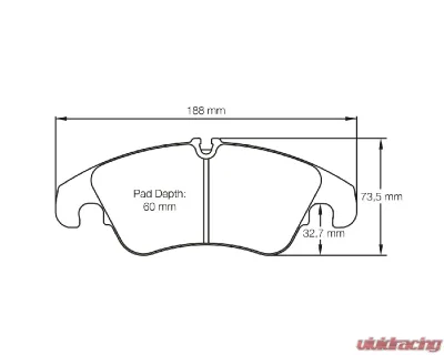 Pagid Racing RSL 19 Front Brake Pad w/ 18.5mm Thickness Audi A4 | A5 | A6 | A7 | Q5 | S4 | S5 | Ford Focus 2007+ - 8096 19