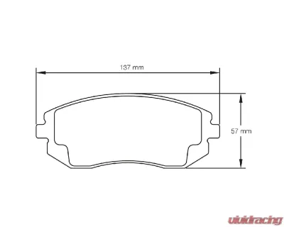 Pagid Racing RSL 1 Front Brake Pad w/ 17.0mm Thickness Subaru Impreza WRX | Toyota GT86 GT 2011+ - 8174 RSL1