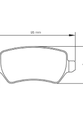 Pagid Racing RSL 19 Rear Brake Pad w/ 15.2mm Thickness Opel Astra G | H OPC 1999-2009                                     - 8185 19 - Image 2
