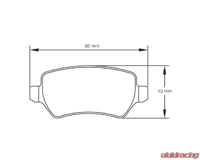 Pagid Racing RSL 19 Rear Brake Pad w/ 15.2mm Thickness Opel Astra G | H OPC 1999-2009 - 8185 19