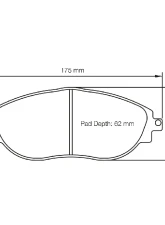 Pagid Racing RSL 29 Front Brake Pad w/ 19.5mm Thickness Audi S3 Quattro | Volkswagen Golf 2013+                                     - 8201 29 - Image 2