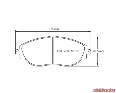 Pagid Racing RSL 29 Front Brake Pad w/ 19.5mm Thickness Audi S3 Quattro | Volkswagen Golf 2013+ - 8201 29