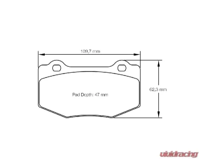 Pagid Racing RSL 29 Rear Brake Pad w/ 16.0mm Thickness Chevrolet Camaro | Corvette | Ford Mustang 2014+ - 8208 29