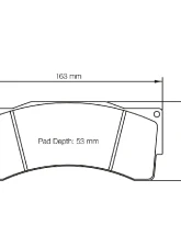 Pagid Racing RST 5 Front Brake Pad w/ 25.0mm Thickness AP Racing Caliper KTM X-Bow GT4 2015+                                     - 8222 RST5 - Image 2