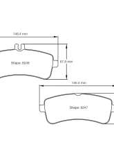 Pagid Racing RSL 29 Rear Brake Pad w/ 18.8mm Thickness Mercedes-Benz AMG GTR | GTS | C 63 AMG 2015+                                     - 8246 29 - Image 2